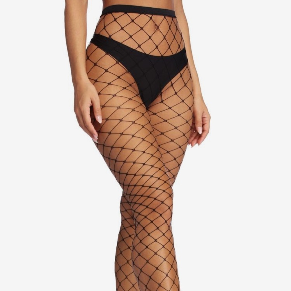Fishnet tighthigh stockings sexy y2k retro rock A7